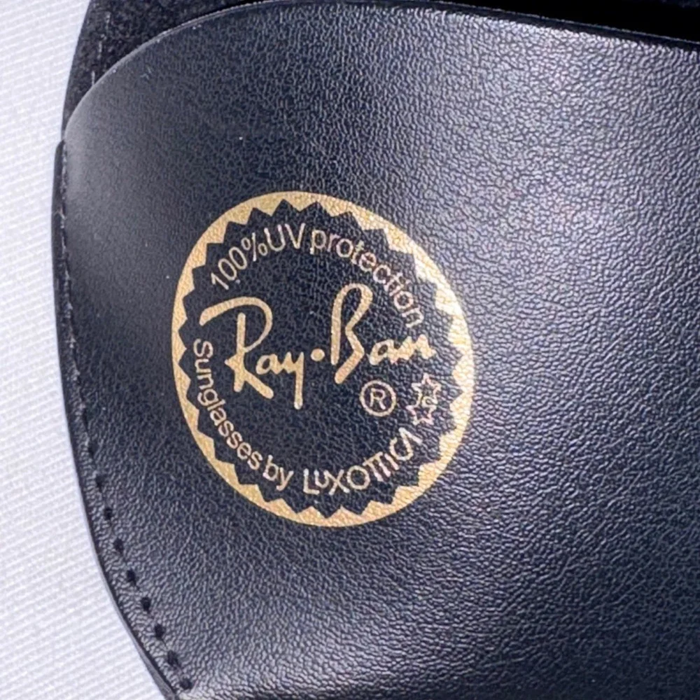 Ray-Ban Sunglasses Case OS Black Excellent Hard Shell Snap Closure Belt Loop